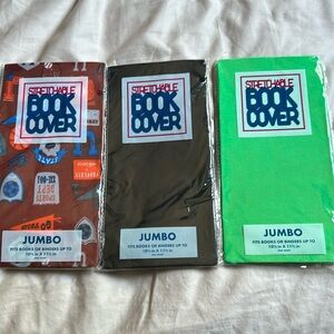 NEW stretchable book covers x 3